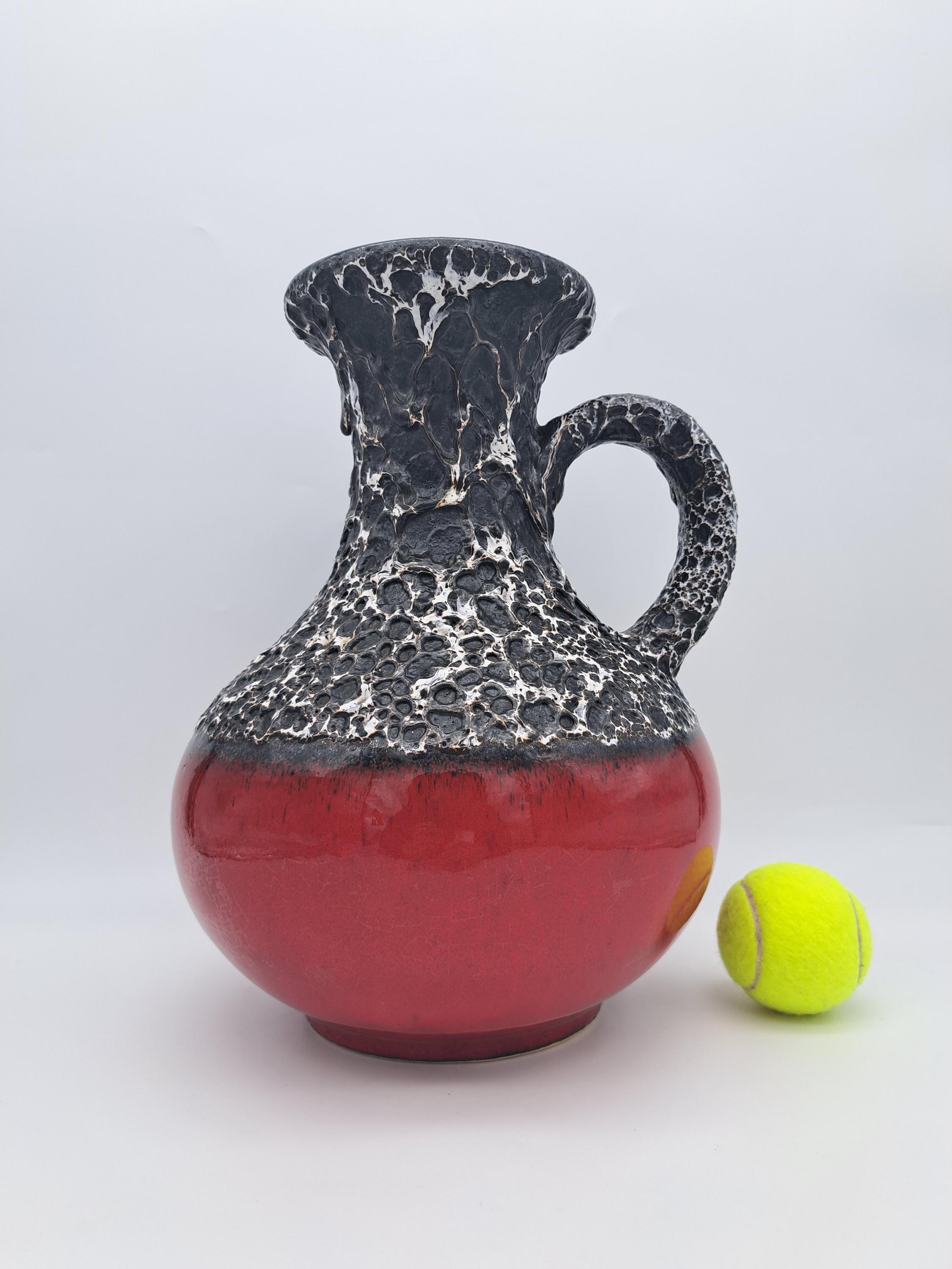 fat lava jopeco 花瓶 Rare West German XL Fat Lava Floor Vase Jopeko Ceramics 705-33 Mid