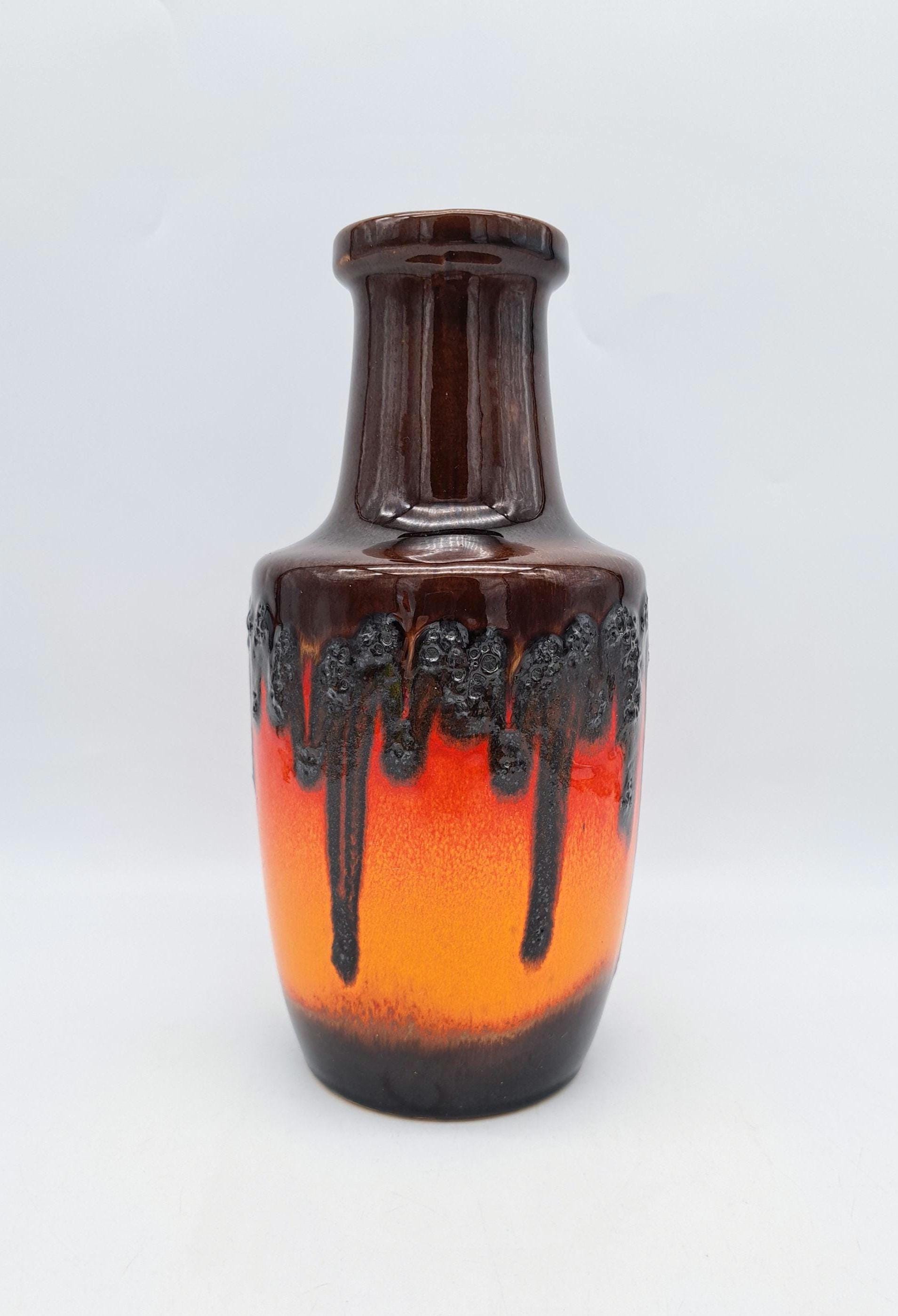 Rare Retro West German Fat Lava Vase Scheurich 404-26 MCM Vintage