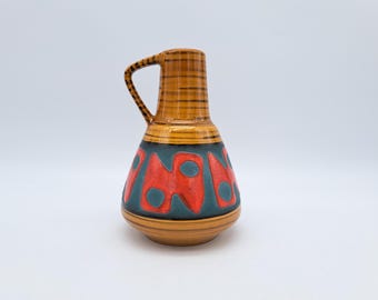 West Germany Fat Lava Domino Decor Ceramic Vase by Dümler