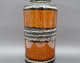 西ドイツ製 ヴィンテージ Scheurich窯 陶器の花瓶 Fat Lava 花器