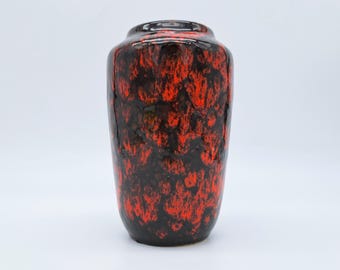 Rare Vintage West German Fat Lava Vase Scheurich 231-15 Drip Glaze