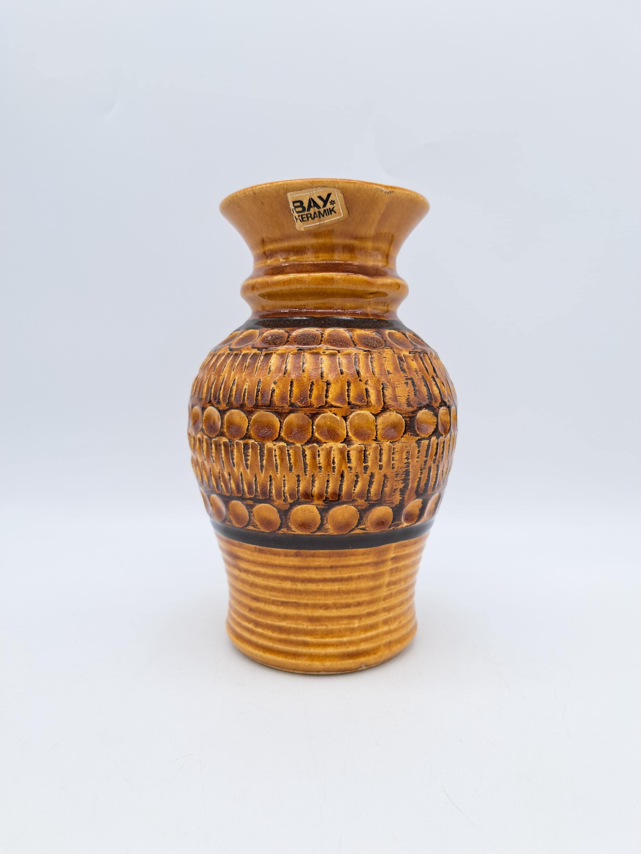 Vintage West German Ceramic Vase Bay Keramik 76-20 Mid-century