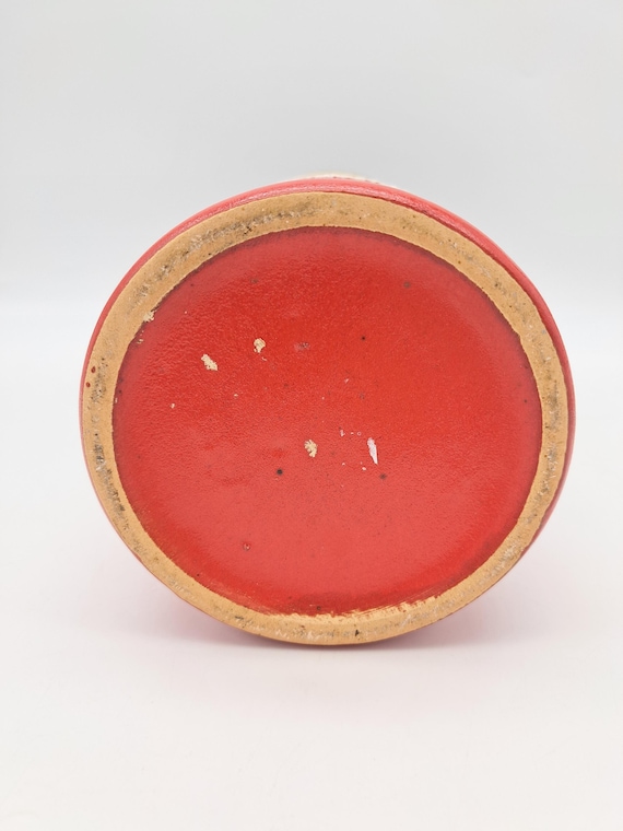 ドイツ製 シューリッヒ 洋食器 ビンテージ ラムポット 赤　陶器蓋付き瓶 ドイツ製 シューリッヒ 洋食器 ビンテージ ラムポット 赤 陶器蓋