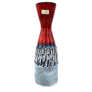 Vintage West German Ceramic Fat Lava Vase Carstens Tonnieshof 1219-30 WGP Mid Century Pottery 70s