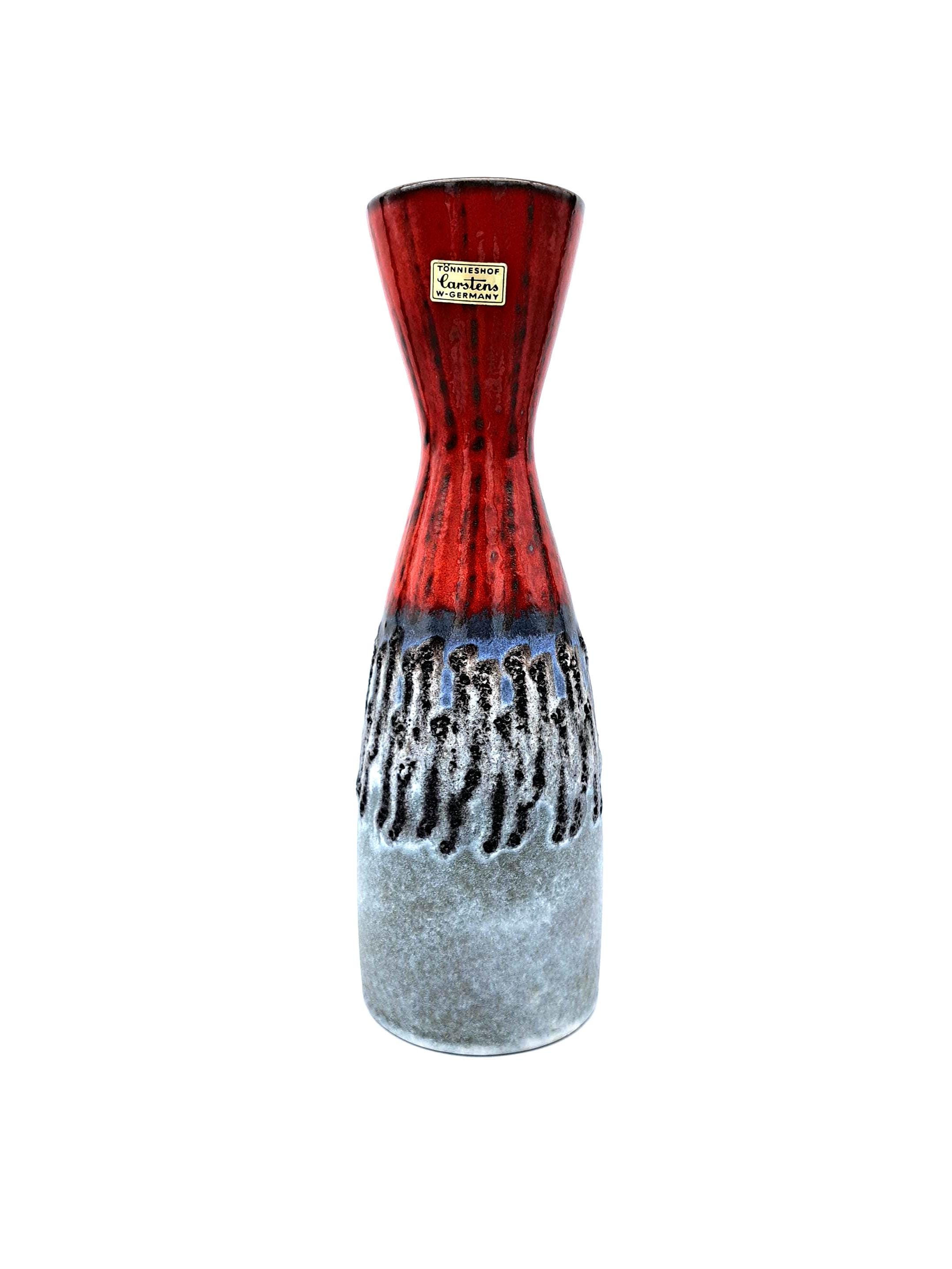 Vintage West German Ceramic Fat Lava Vase Carstens