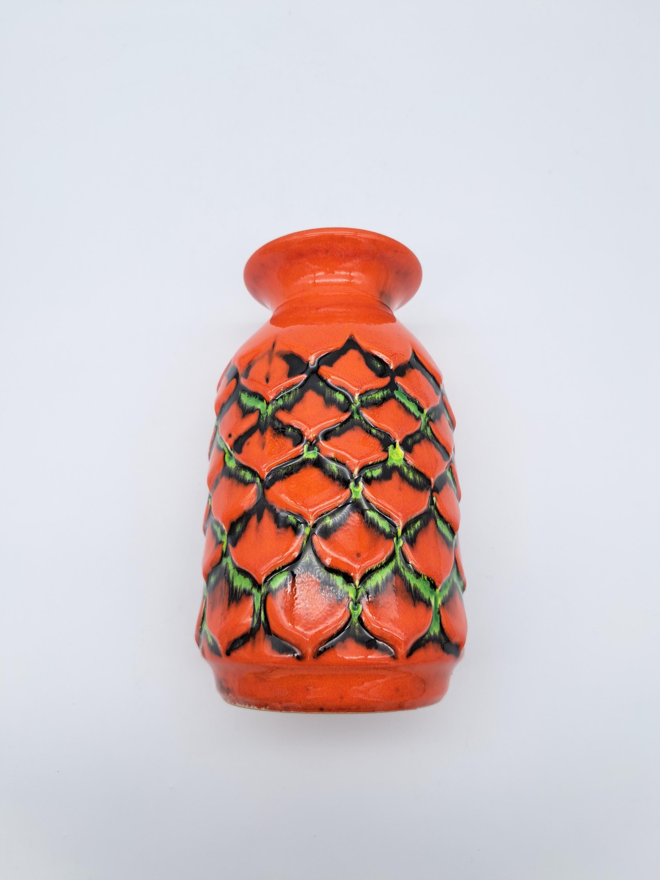 美しいJASBA花瓶 N 033 11 20 ミッドセンチュリー陶器 ヴィンテージ
