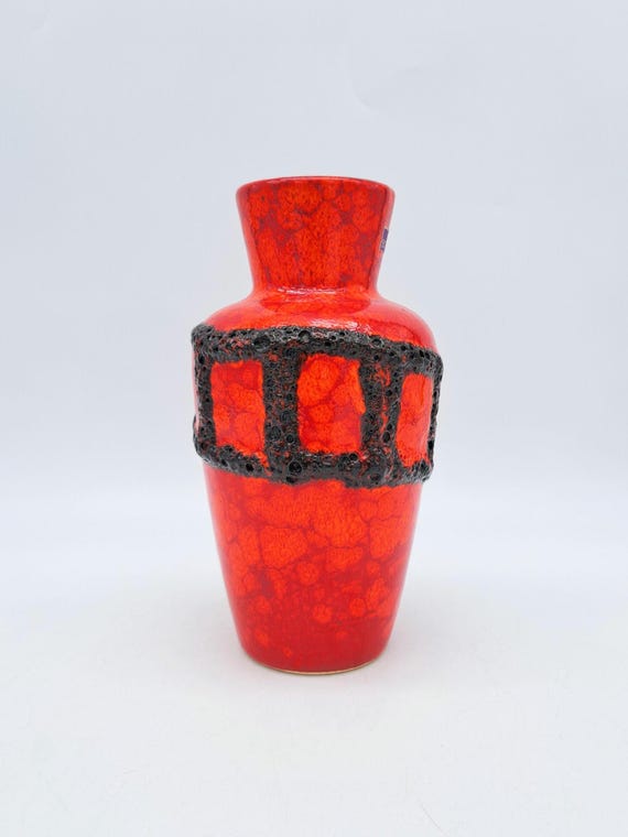Vase Céramique Vintage Scheurich Années 60 - 18 Cm, Allemagne, Bon état D'occasion