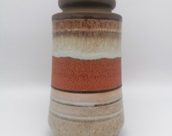 Vintage West German Fat Lava Vase Scheurich Lora 522-18 Mid Vintage West German Fat Lava Vase Scheurich Lora 522-18 Mid