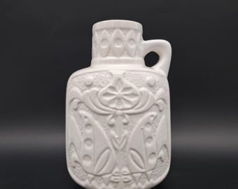 West Germany Bay Bodomans Vase 97-20 Mid Century White Pottery Mid Century Vintage MCM Ceramics