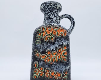 West Germany Fat Lava Domino Decor Ceramic Vase by Dümler