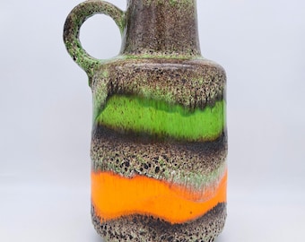 Rare Vintage West German Fat Lava Vase Scheurich 200-28 Mid