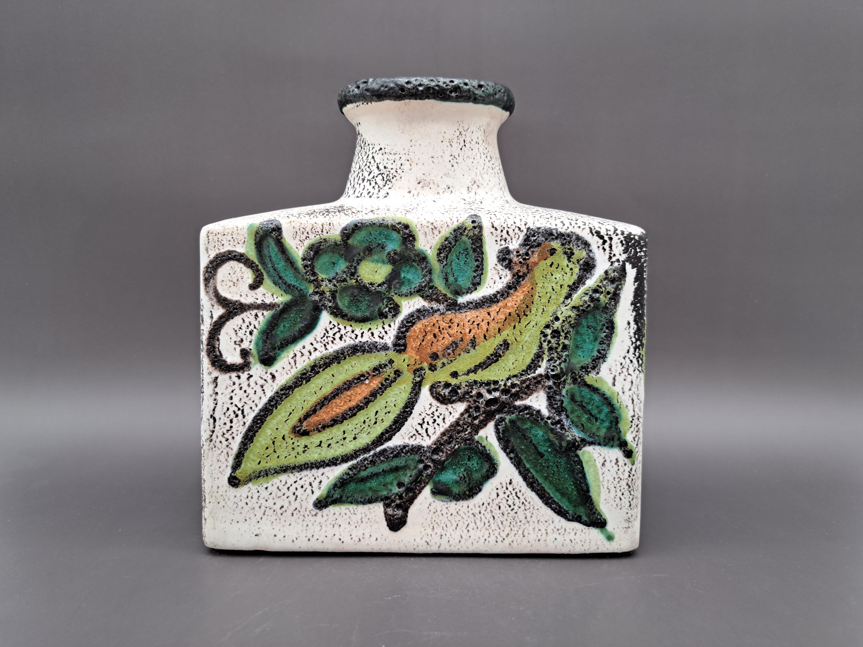 Rare Vintage West German Block Vase Scheurich 281-19 Mid Century