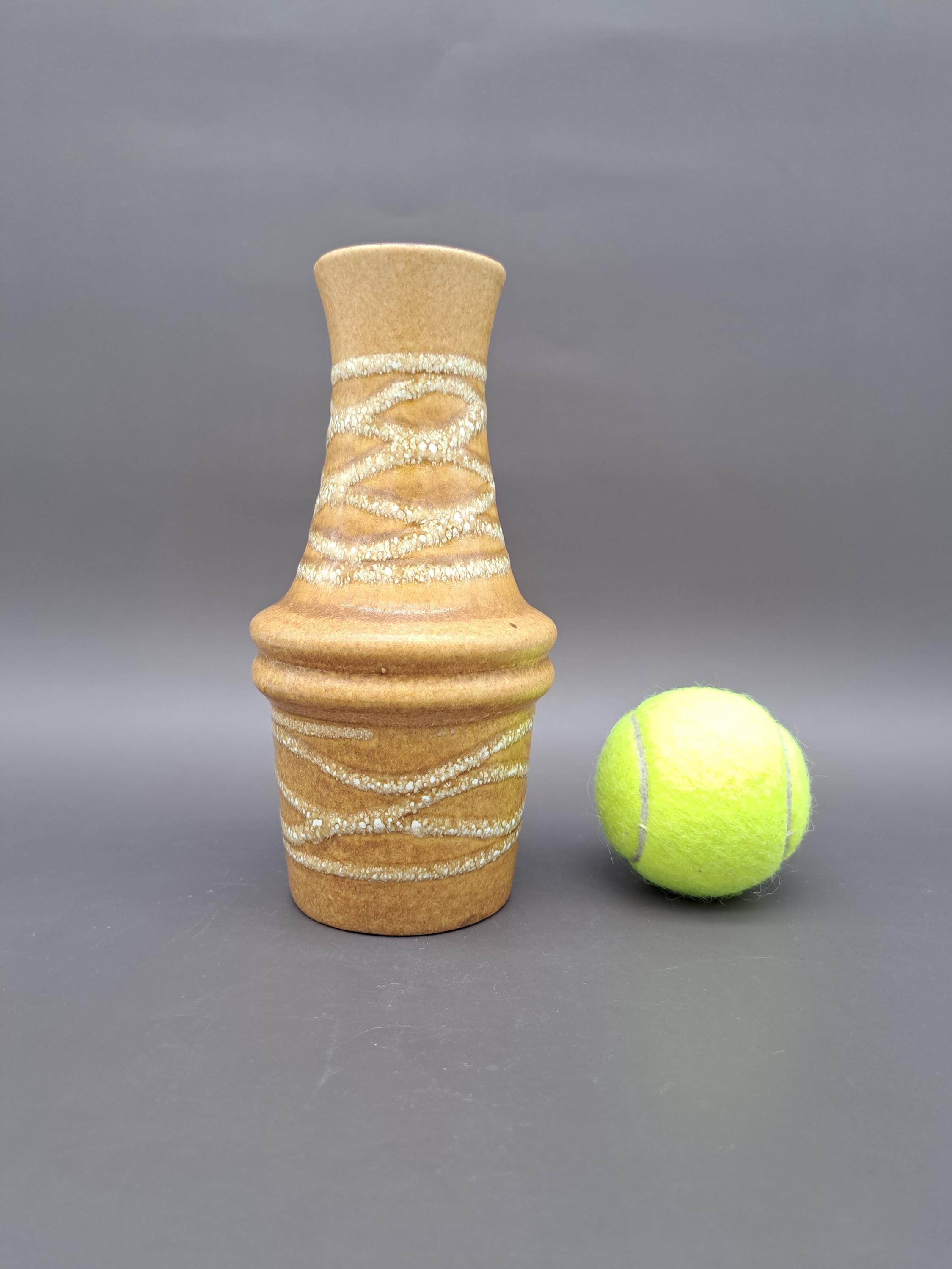 Mid Century West Germany Scheurich Vase 209-18 Fat Lava Ceramics
