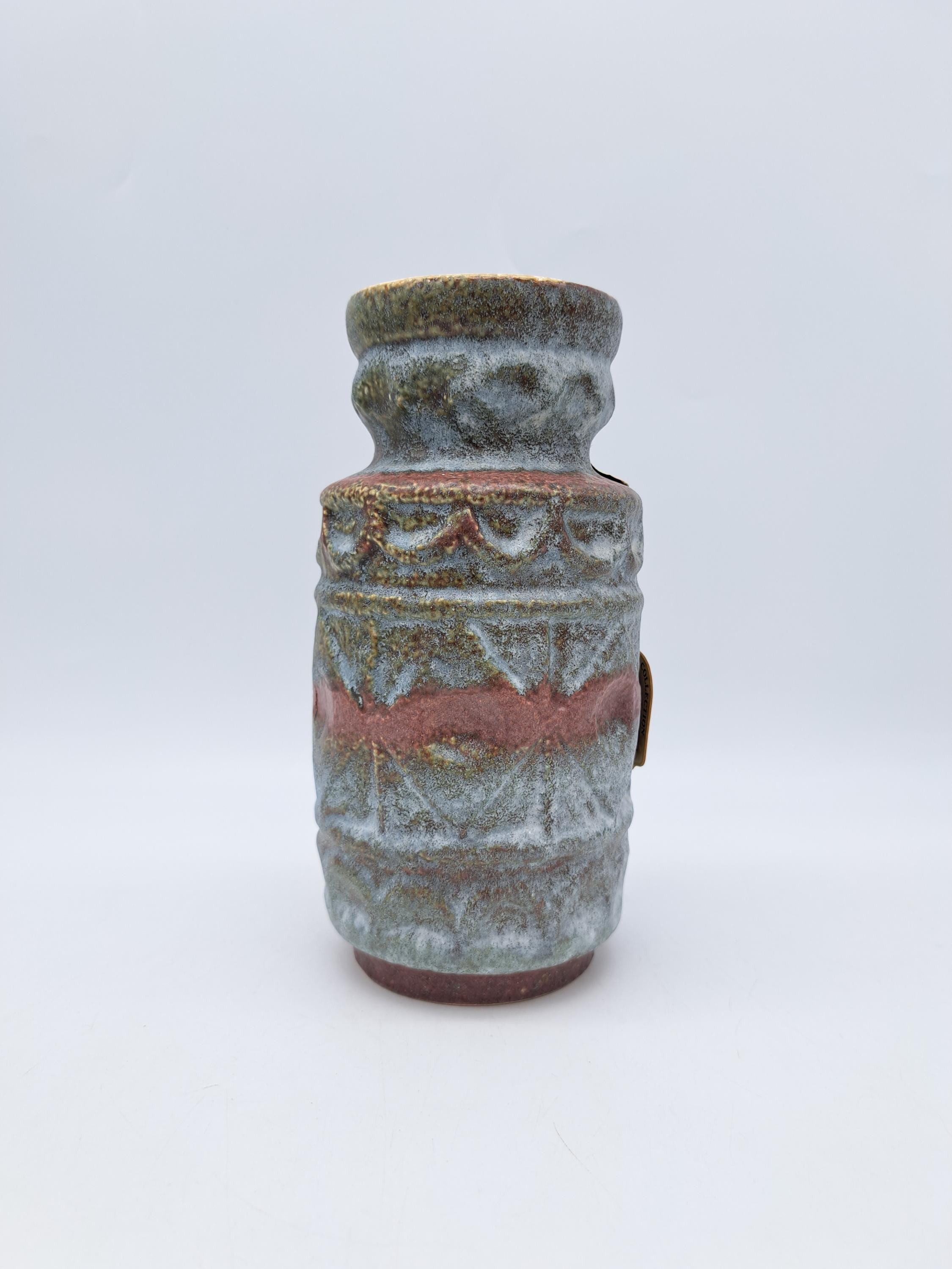 BAY w.germanyヴィンテージ壺VASE Vintage Keramik Bay West Germany Glazed Vase 76/20 Brown