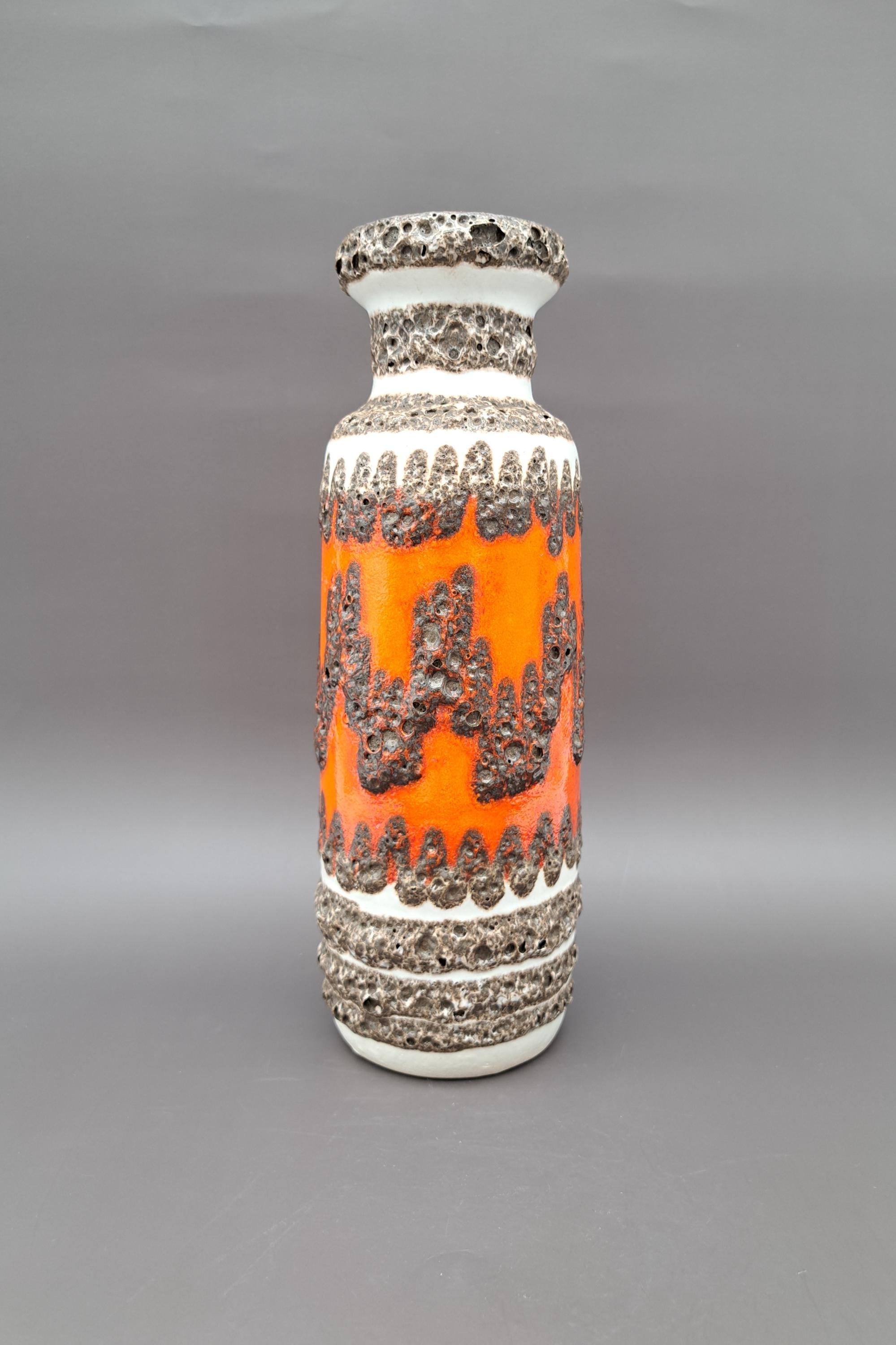 Fat lava ヴィンテージ　Scheurich Rare Vintage West German Fat Lava Vase Scheurich 200-28 Mid