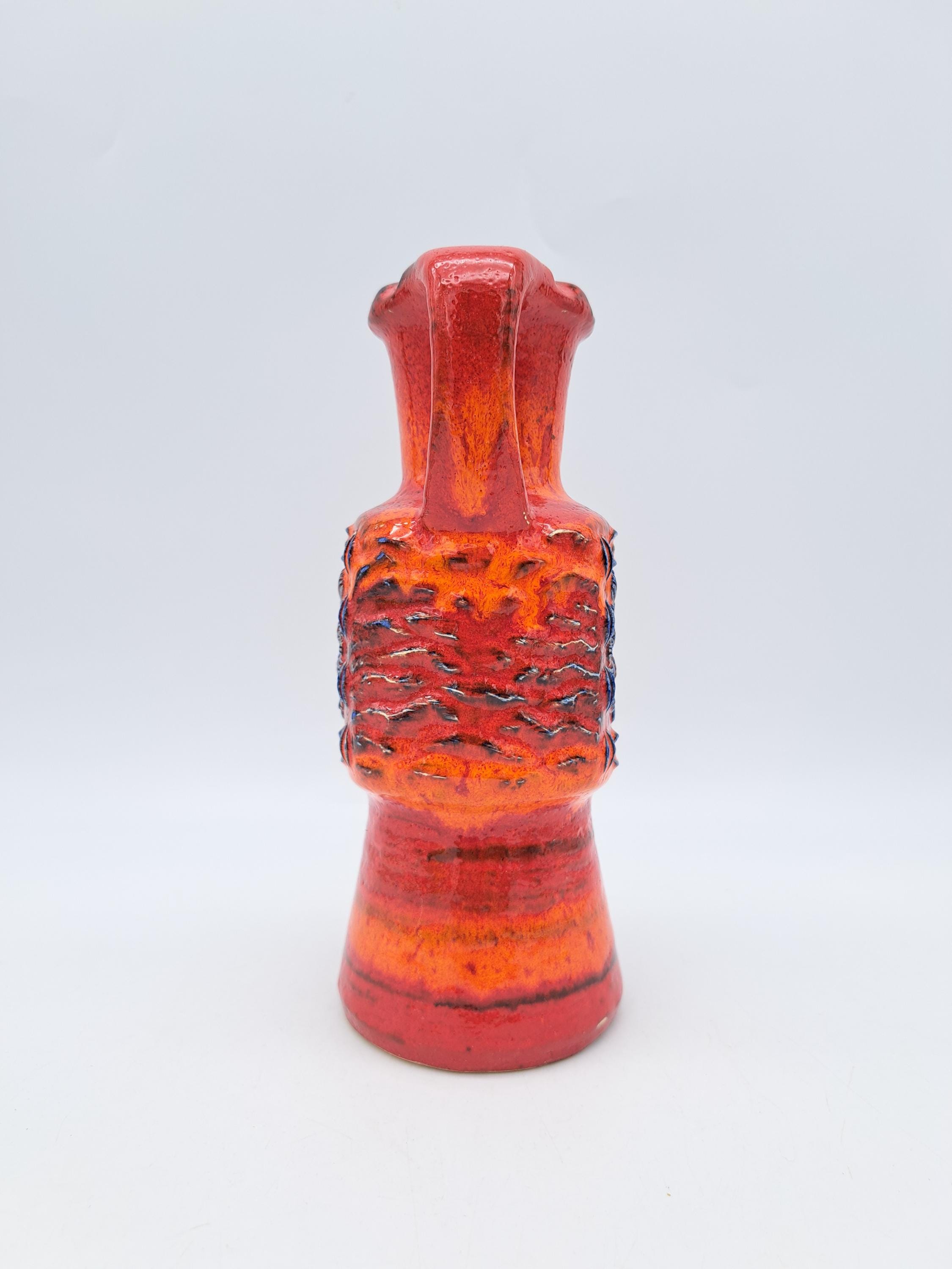 Vintage West German Fat Lava Vase Dümler Breiden 72-20 Mid Century