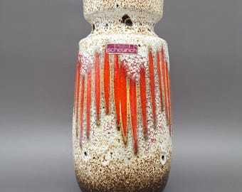 Scheurich West Germany Vase With Fat Lava Glaze / Model 401