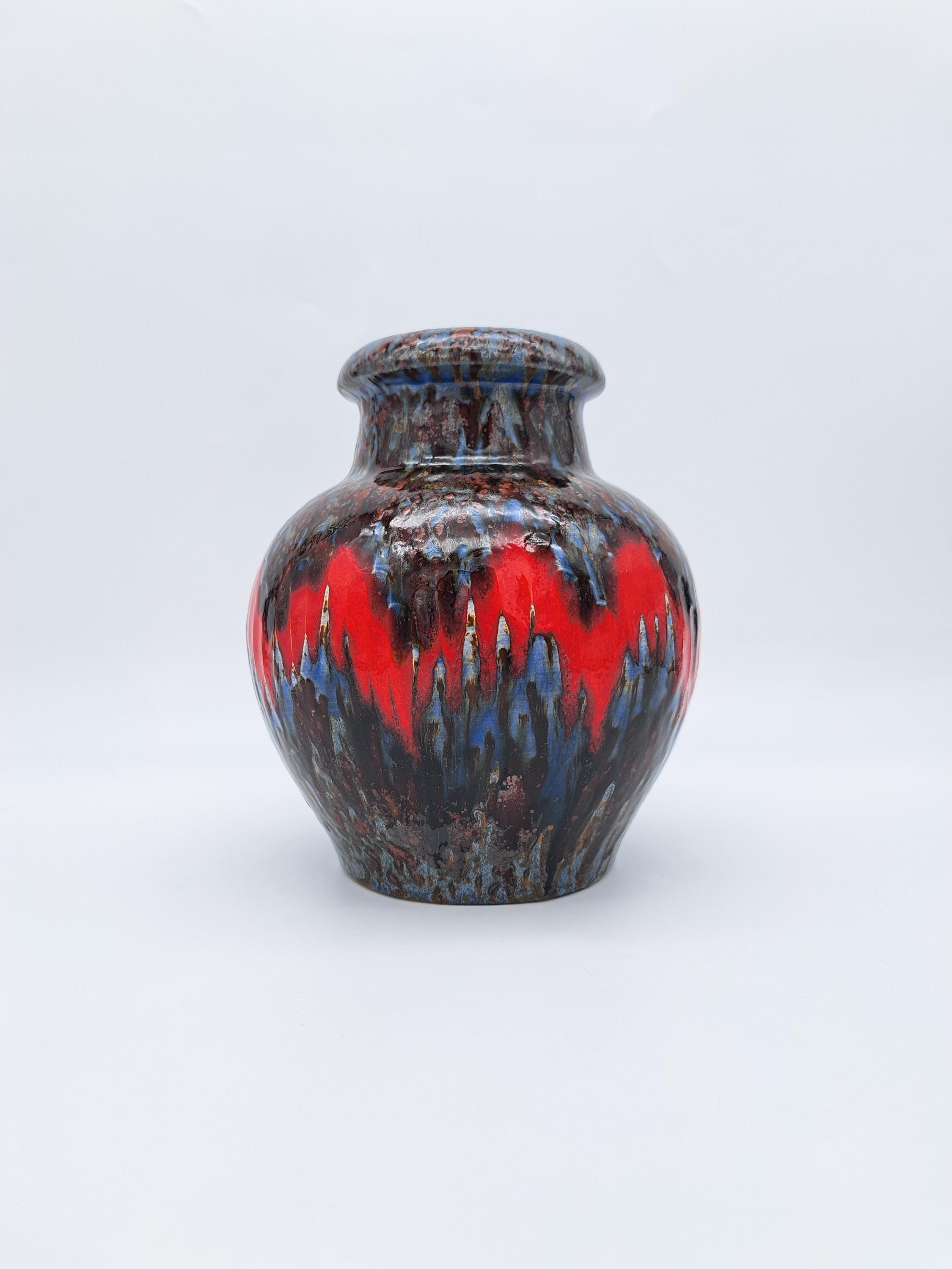 Rare West German Fat Lava Vase Scheurich Lora 291-20 Mid-century