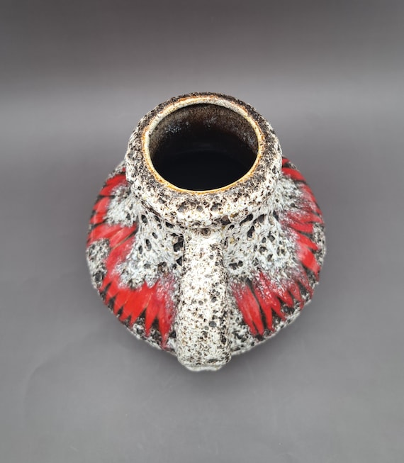 fat lava Scheurich Lora 423-18 花瓶 Rare Vintage Fat Lava West German Scheurich Lora Vase 423-18