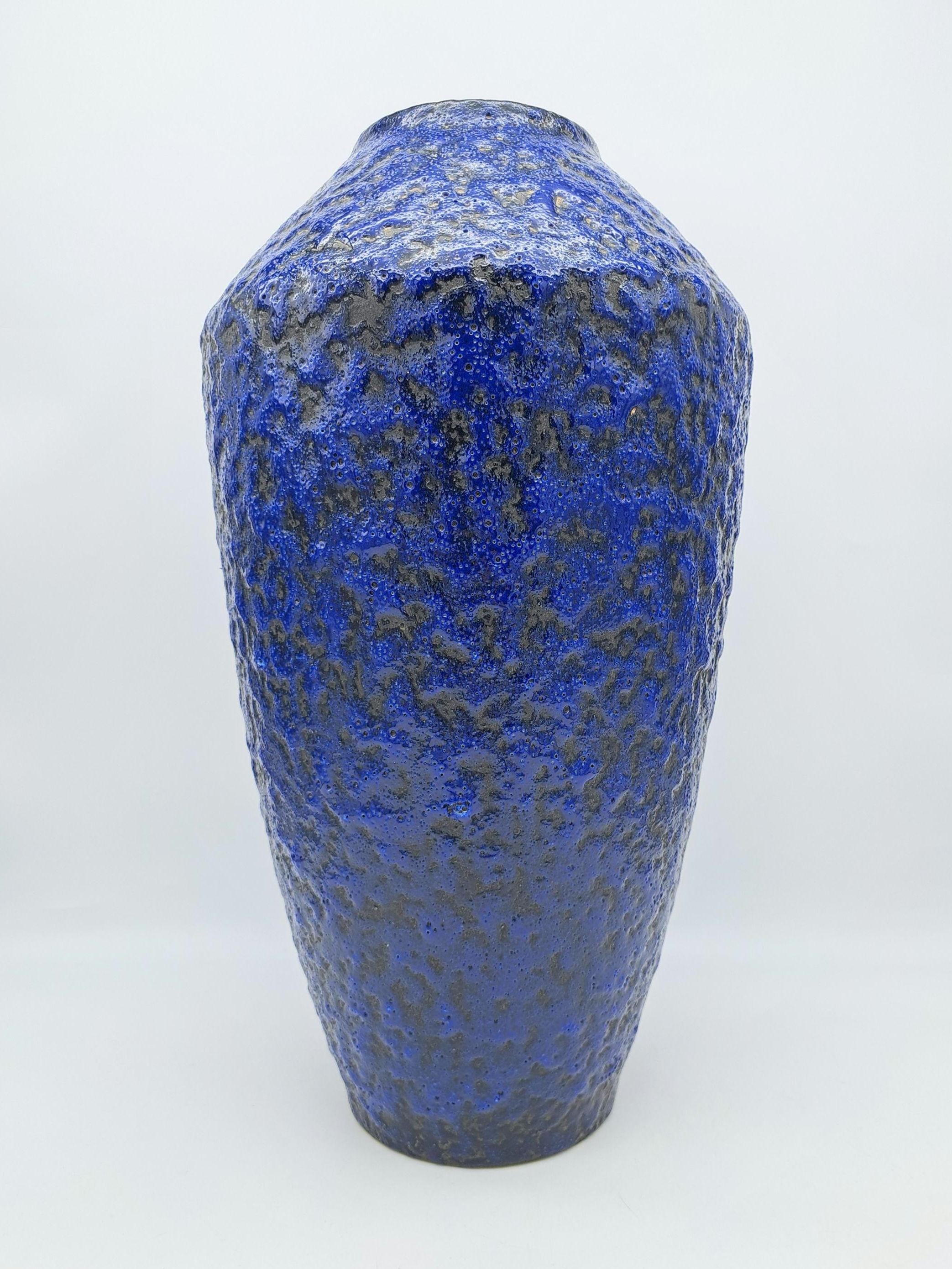 Rare XXL Floor Vase Scheurich West German Fat Lava Pottery 1970s