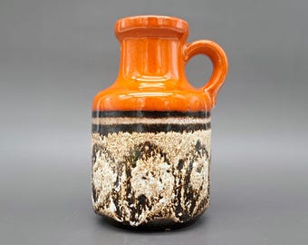 Rare Vintage West German Fat Lava Vase Scheurich 231-15 Drip Glaze