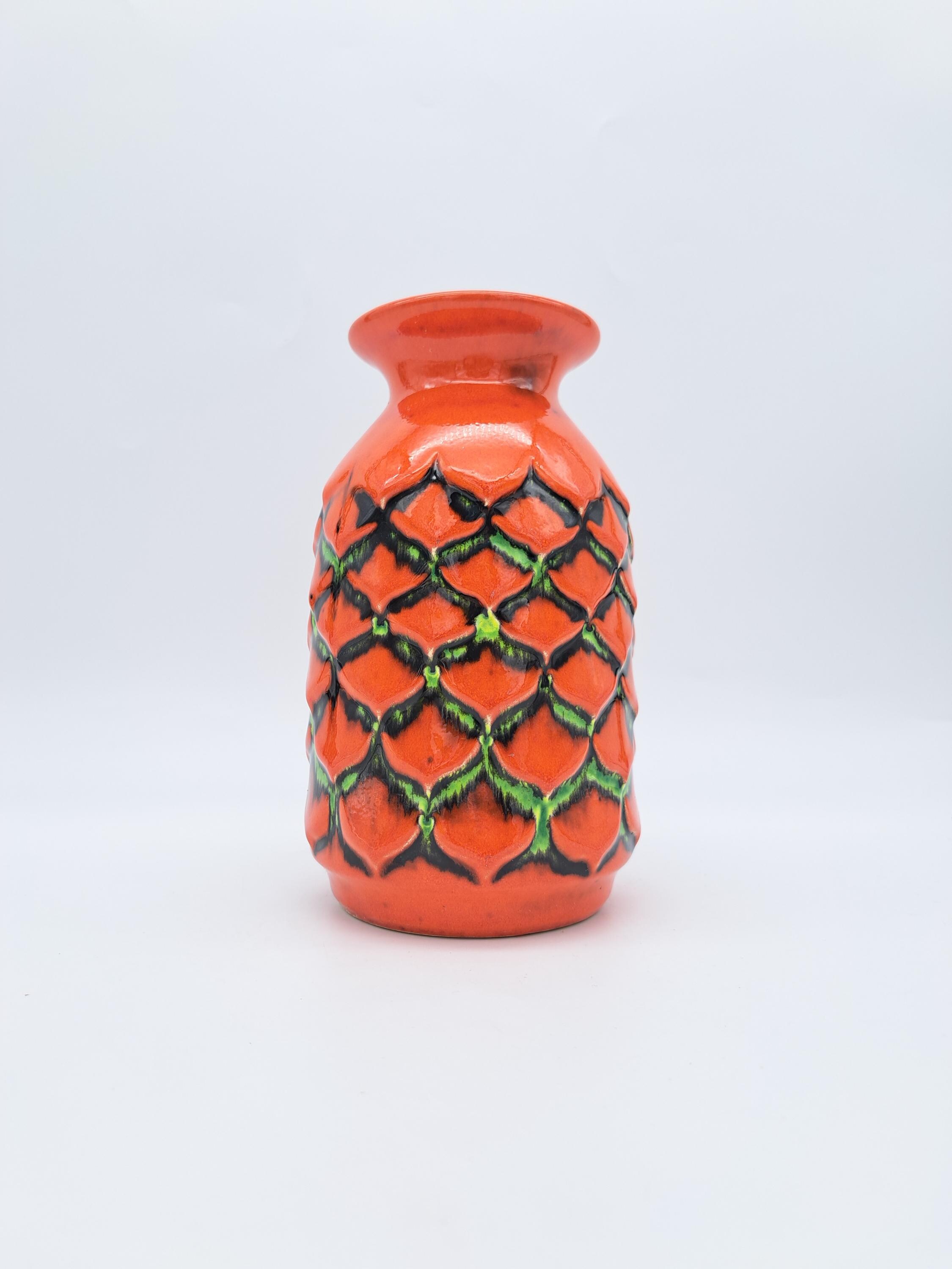 美しいJASBA花瓶 N 033 11 20 ミッドセンチュリー陶器 ヴィンテージ