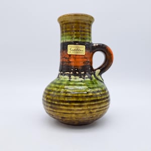 Vintage West German Carstens Tönnieshof Fat Lava Vase 7908-15 Mid Century Pottery 1970s WGP