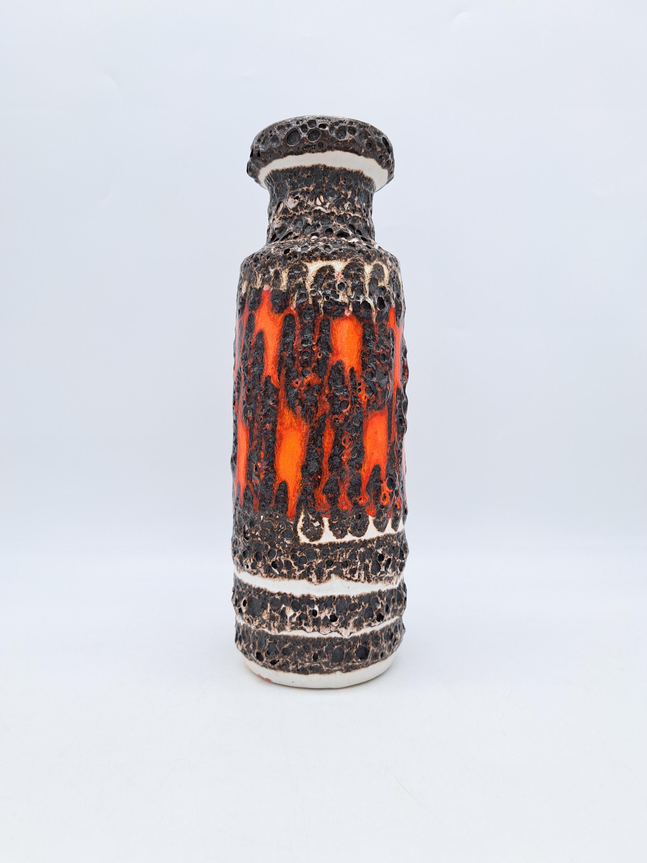 Rare Vintage West German Fat Lava Vase Scheurich 200-28 Mid