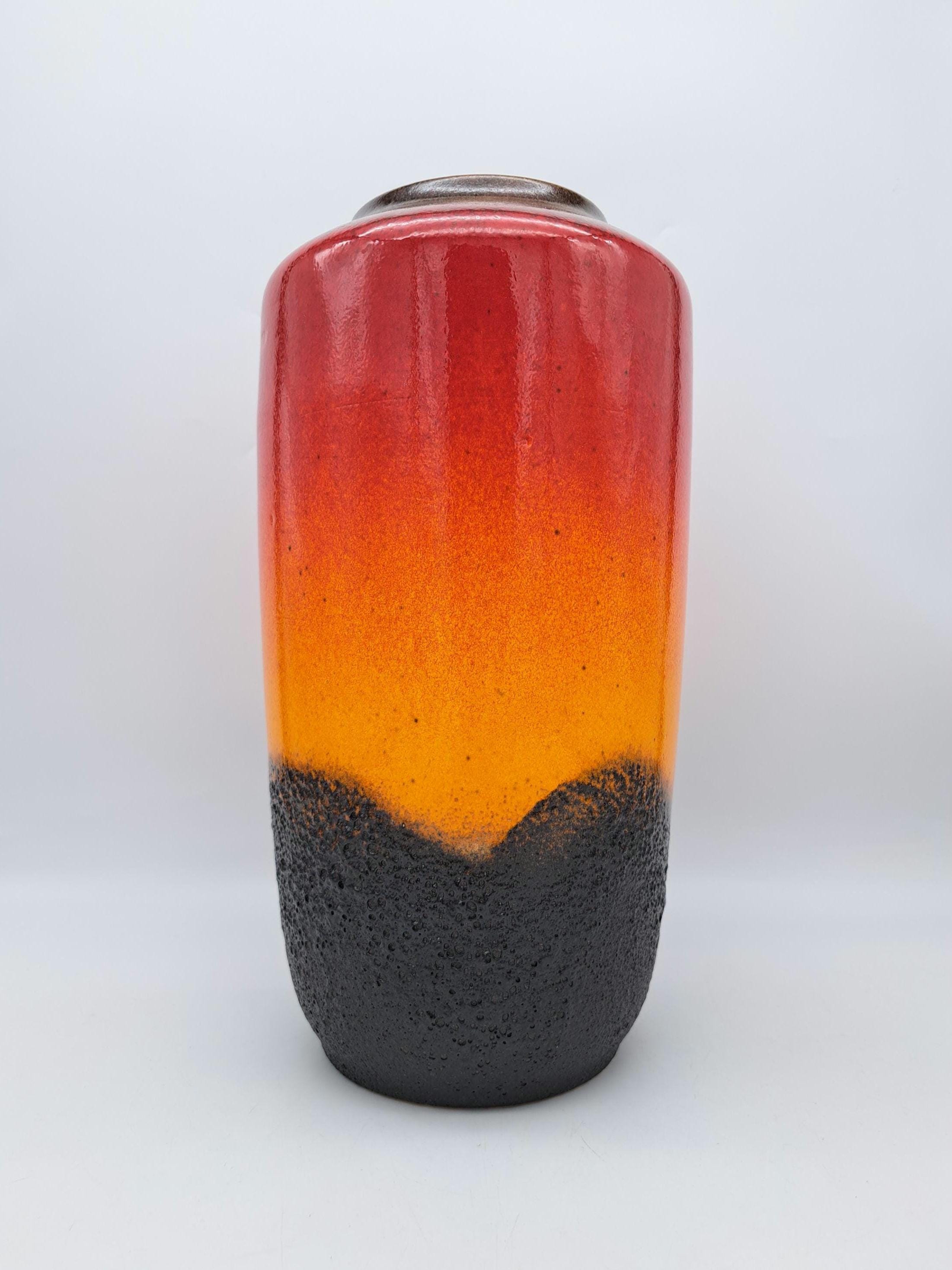 希少なヴィンテージ西ドイツ製XLフロアベース 517-38 ファットラバ陶器