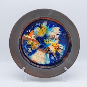 Vintage West German Bowl Mid-Century Ceramic Multicolor Design Fruit Bowl - Serving Bowl - Snack Bowl