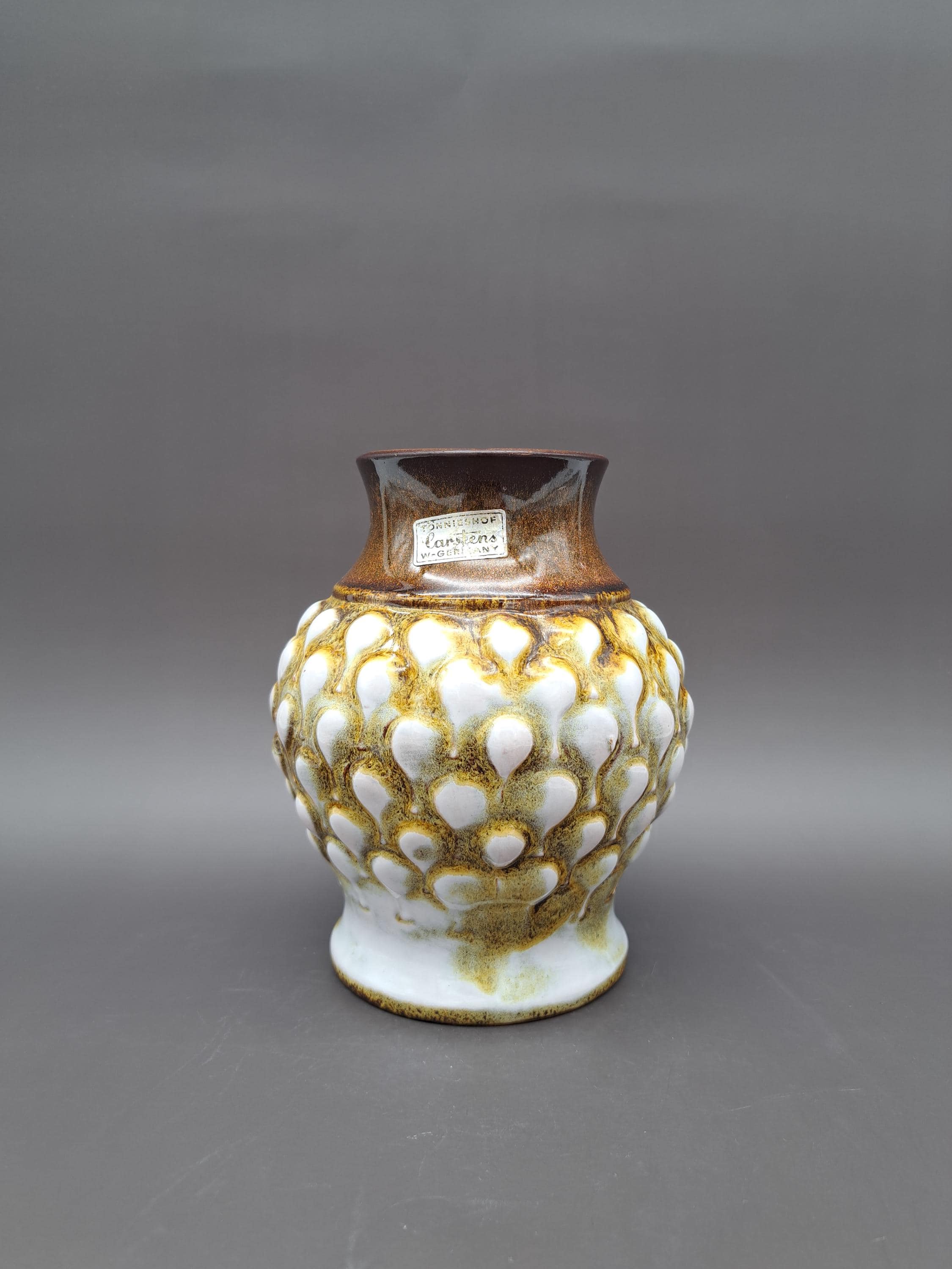 ☆希少 ドレスデン ドイツ 磁器製 ヴィンテージ 格子花瓶 高さ12cm