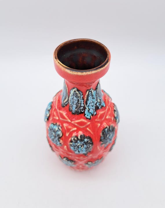 陶器の花瓶 ヴィンテージ 西ドイツ製 陶器 花瓶 Bay Bodomans Keramik 76-20