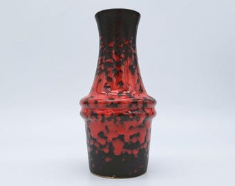 Vintage German Scheurich Vase 209-18 Fat Lava Mid Century Pottery