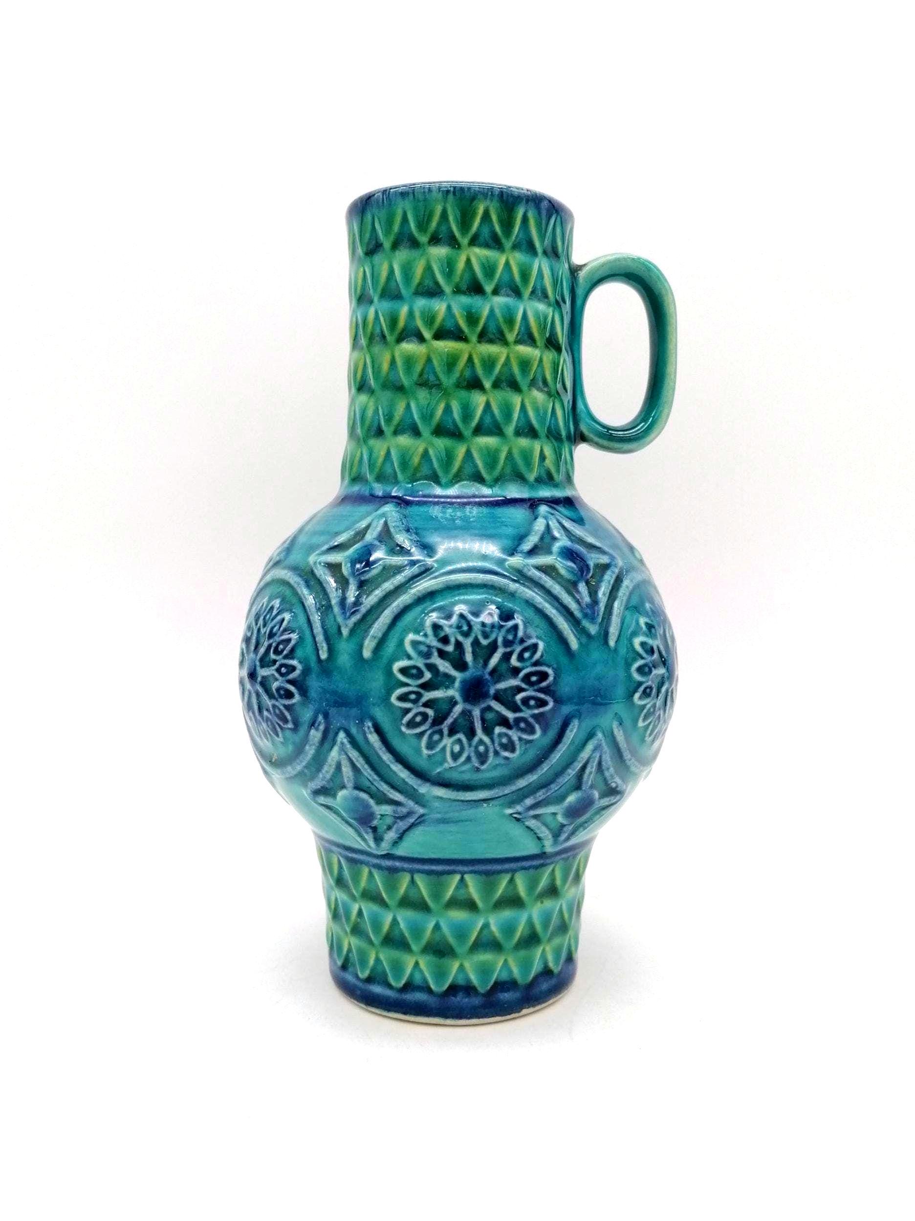 工芸品 Vintage Bay Keramik West German Vase Retro West German Bay Keramik Vase - Fat Lava Decor 71 17