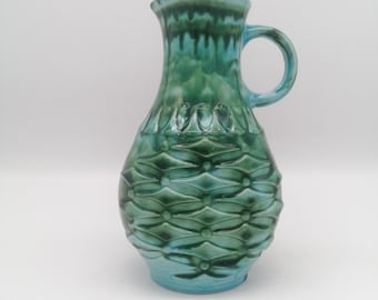 Uebelacker vase 1651/20 Turquoise Green Vintage West Germany Ceramics