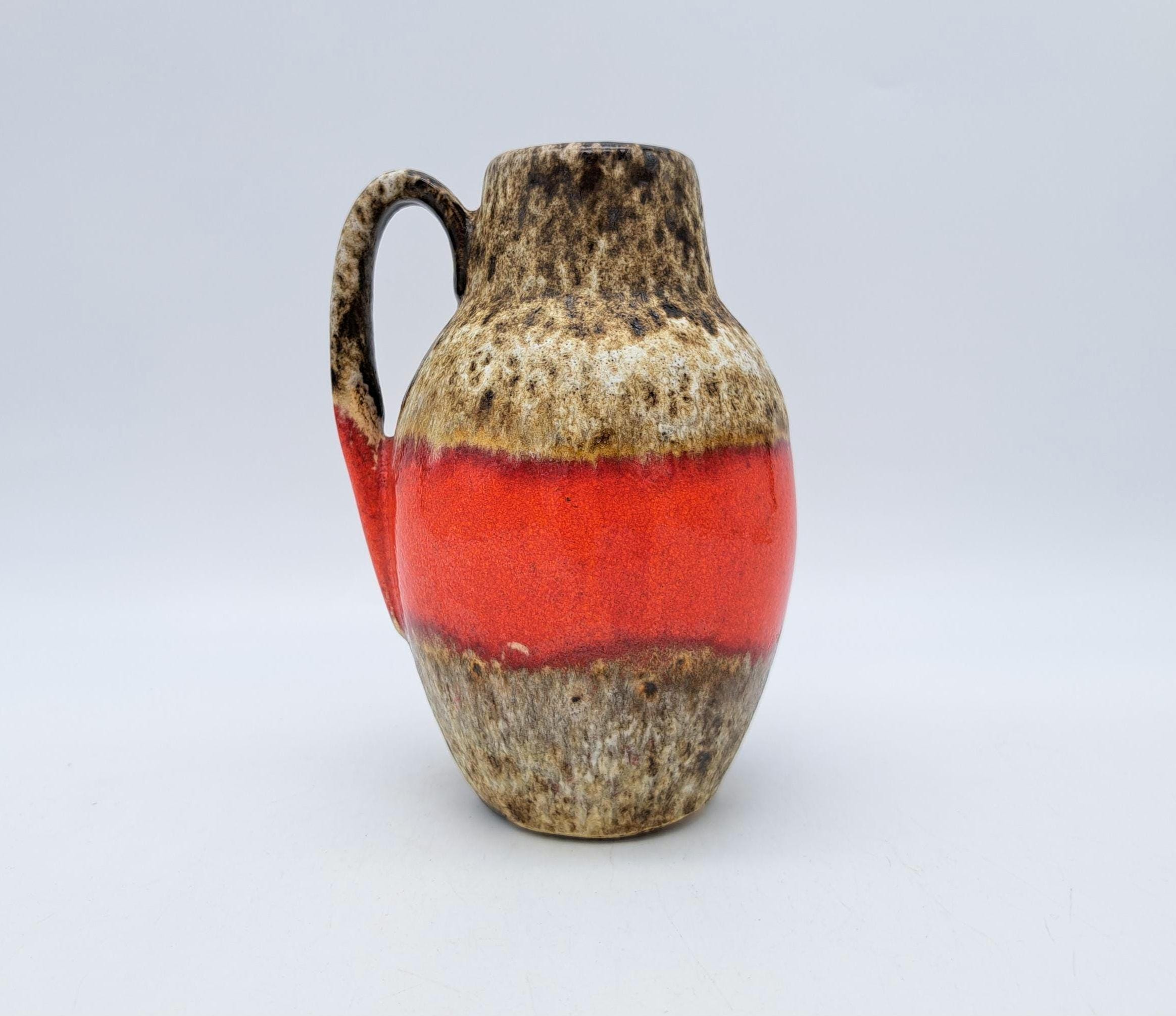 1970年代 陶器 ドイツ製 Scheurich 414-16 花瓶 ミッドセンチュリー