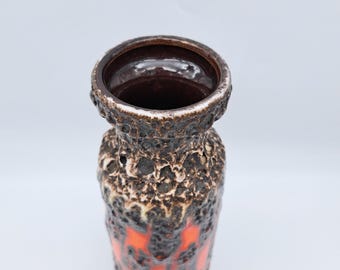 Rare Vintage West German Fat Lava Vase Scheurich 200-28 Mid