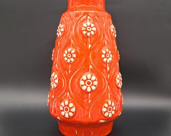 Beautiful Red BAY Vase 76-30 Mid Century Ceramic WGP Design German