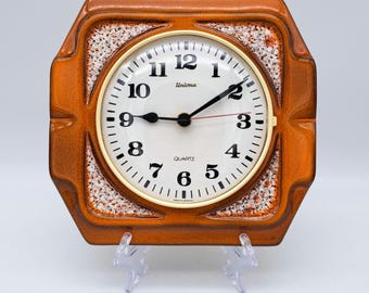 希少なヴィンテージ壁掛け時計 KIENZLE セラミック ホワイト 陶器
