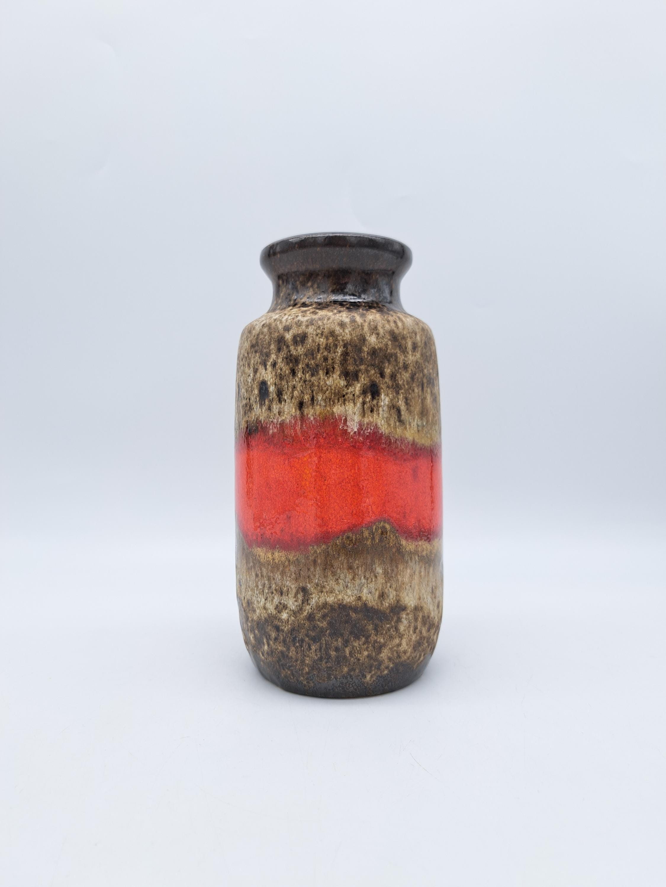 ヴィンテージ 　ファットラバ Fat Lava Scheurich 213-20 Vintage West German Fat Lava Vase Scheurich 213-20 Drip