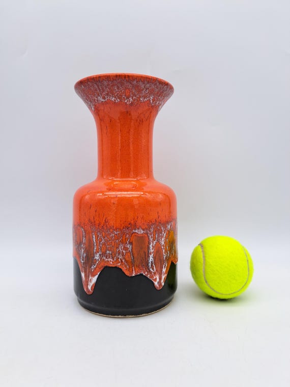 Rare Vintage West German Fat Lava Vase Jasba N04 10 22 Mid Century