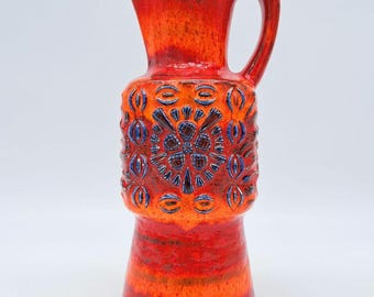 Vintage West German Fat Lava Vase Dümler Breiden 72-20 Mid Century