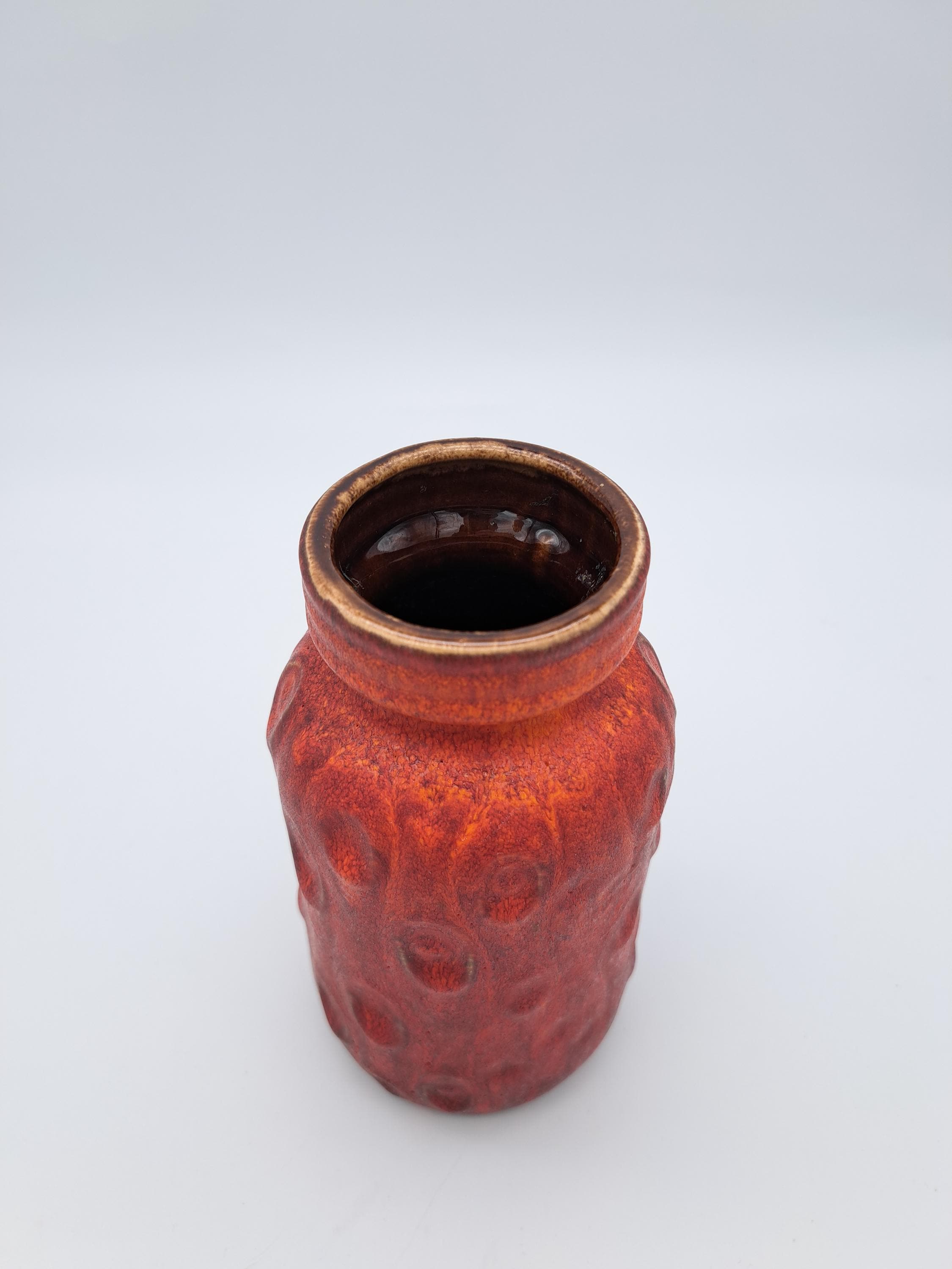 西ドイツ製 Scheurich 288-18 花瓶 コーラル 西ドイツ陶器 ミッド
