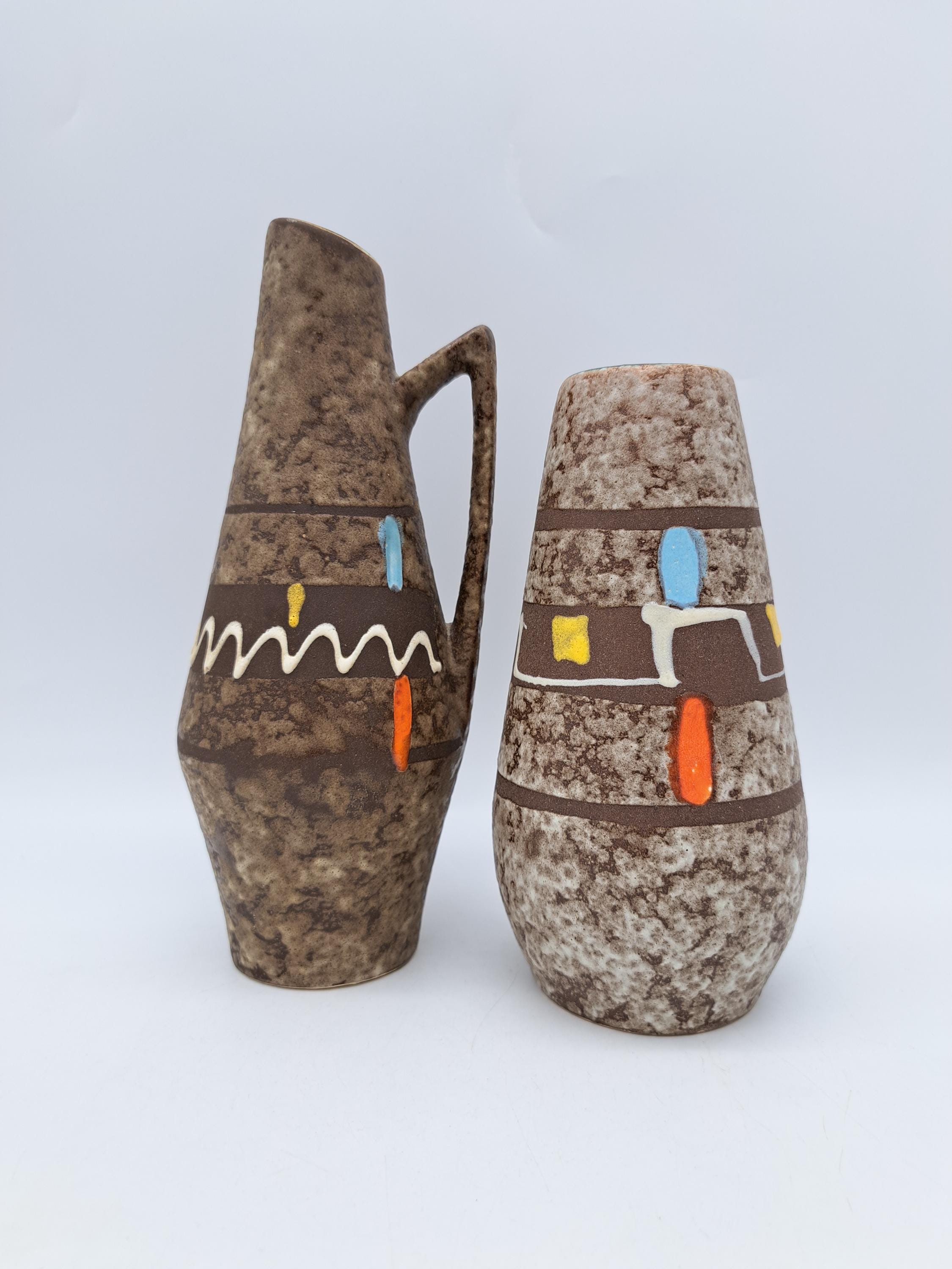 Vintage 1960s Vase West German Pottery Scheurich 529-18 WGP Mid