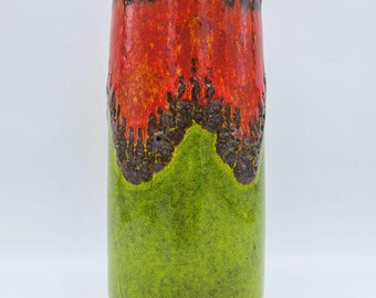 Rare Vintage West German Scheurich Fat Lava Vase No. 206-27 Mid