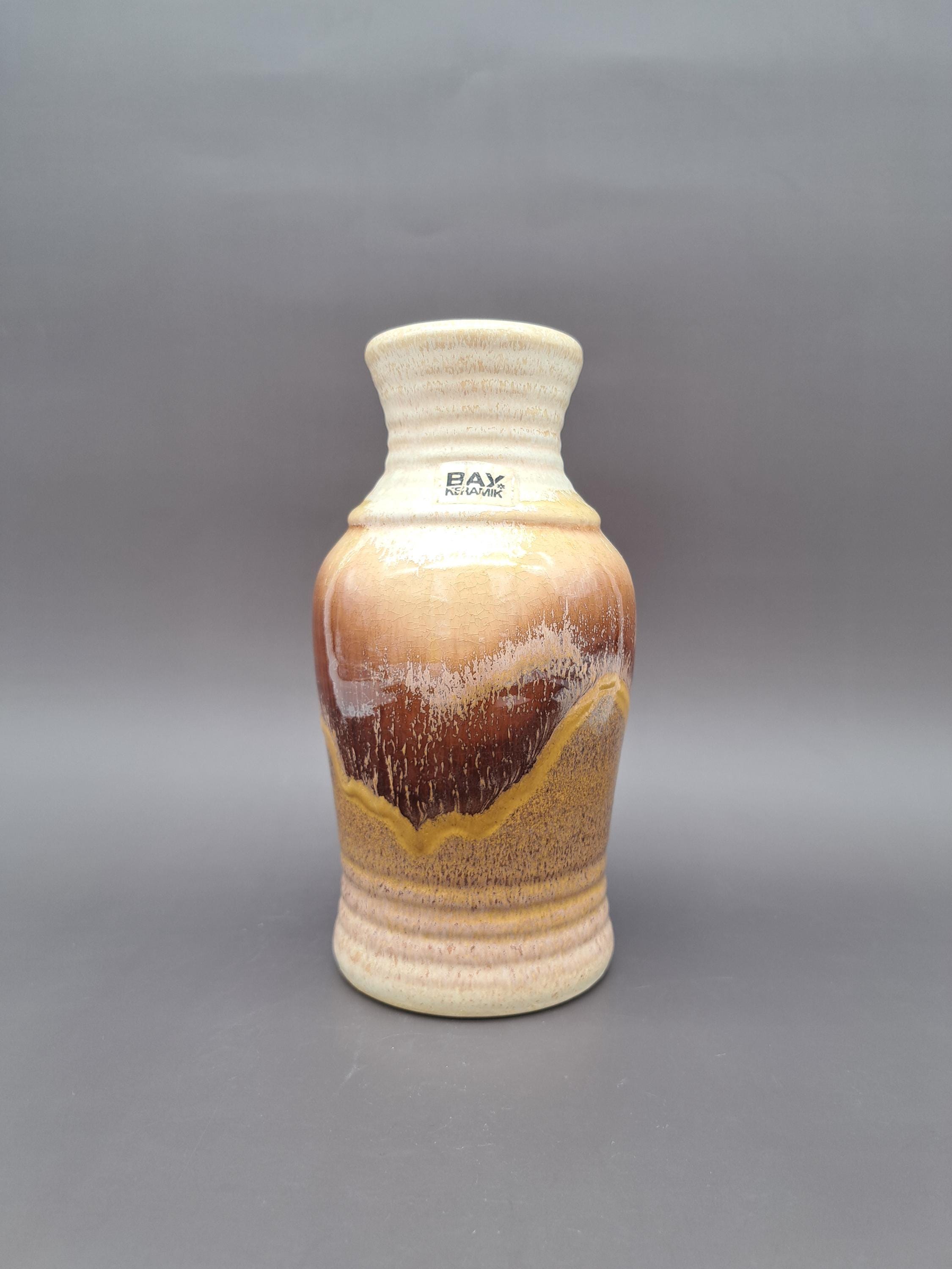 ヴィンテージ 西ドイツ BAY 花瓶 MCM 70年代 陶器 630-20 WGP デザイン