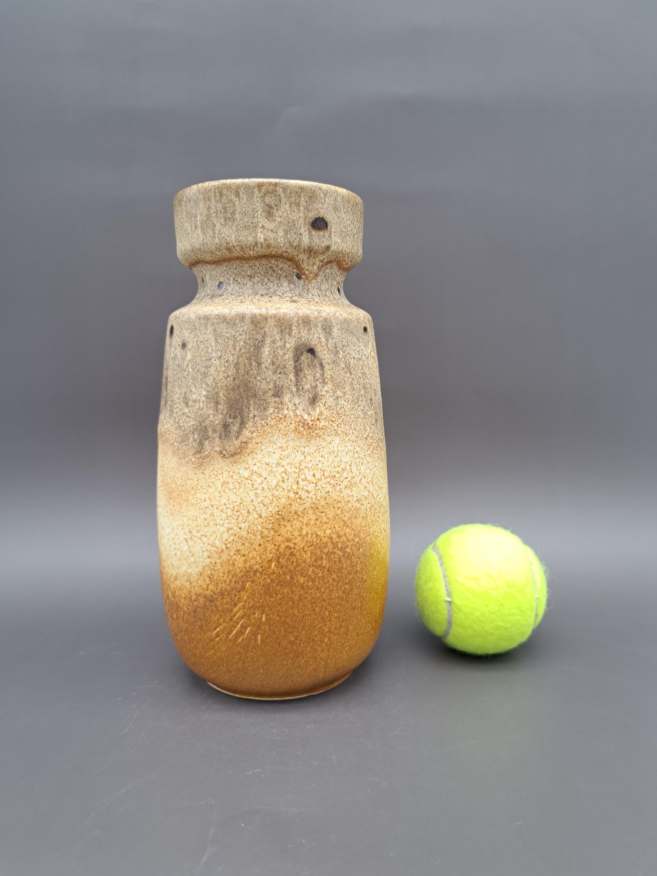 Vintage West German Scheurich 242-22 Vase Fat Lava Ceramics 1960s