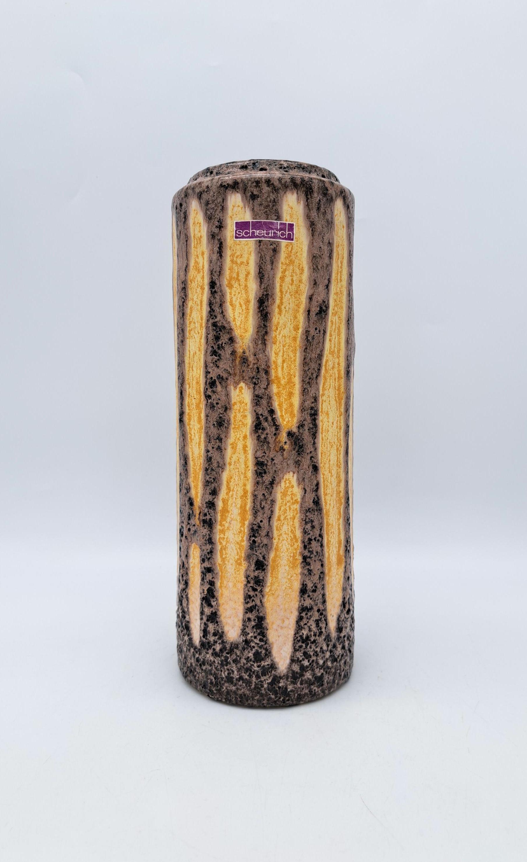 西ドイツ　ファットラバ　ビンテージ花瓶ミッドセンチュリー Scheurich 西ドイツ製 Scheurich ヴィンテージ陶器 花瓶