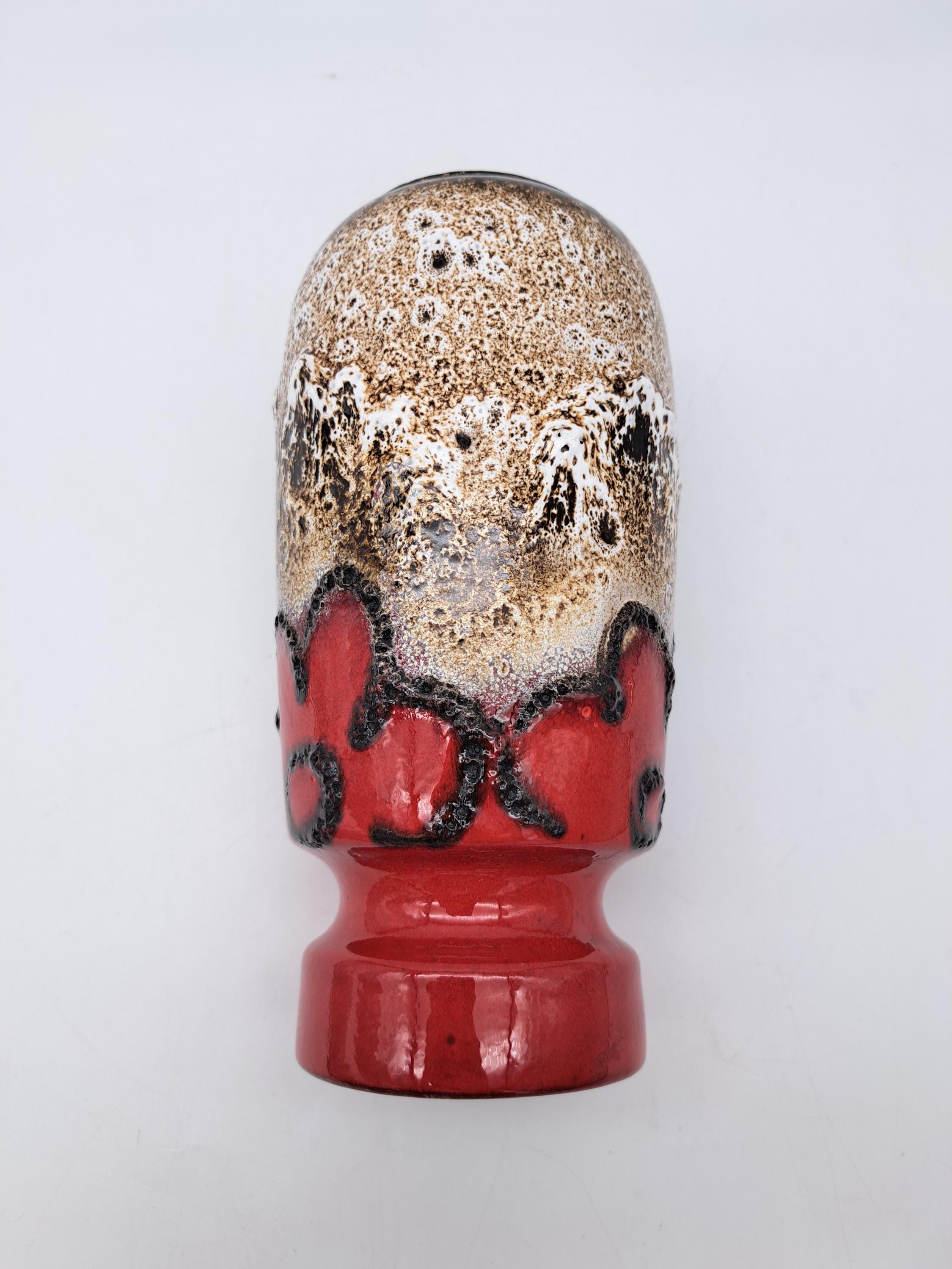 Rare Vintage West German Fat Lava Vase Scheurich 242-22 Mid