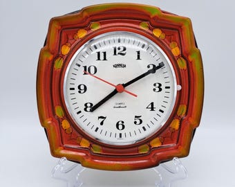 希少なヴィンテージ壁掛け時計 KIENZLE セラミック ホワイト 陶器